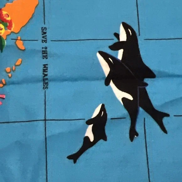 Vintage Wild Animal Safari Jungle Endangered Extinction Pair Pillowcases Blue - Picture 4 of 9